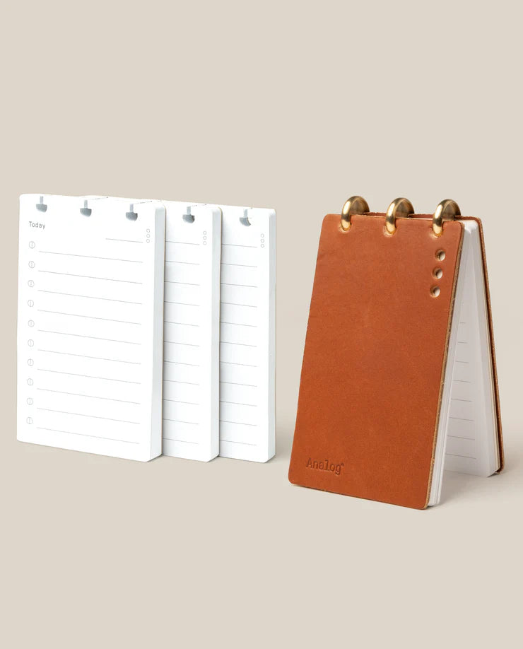 Leather Discbound Analog + 3 Refills