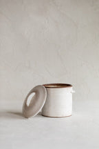 Vintage Stoneware Lidded Crock