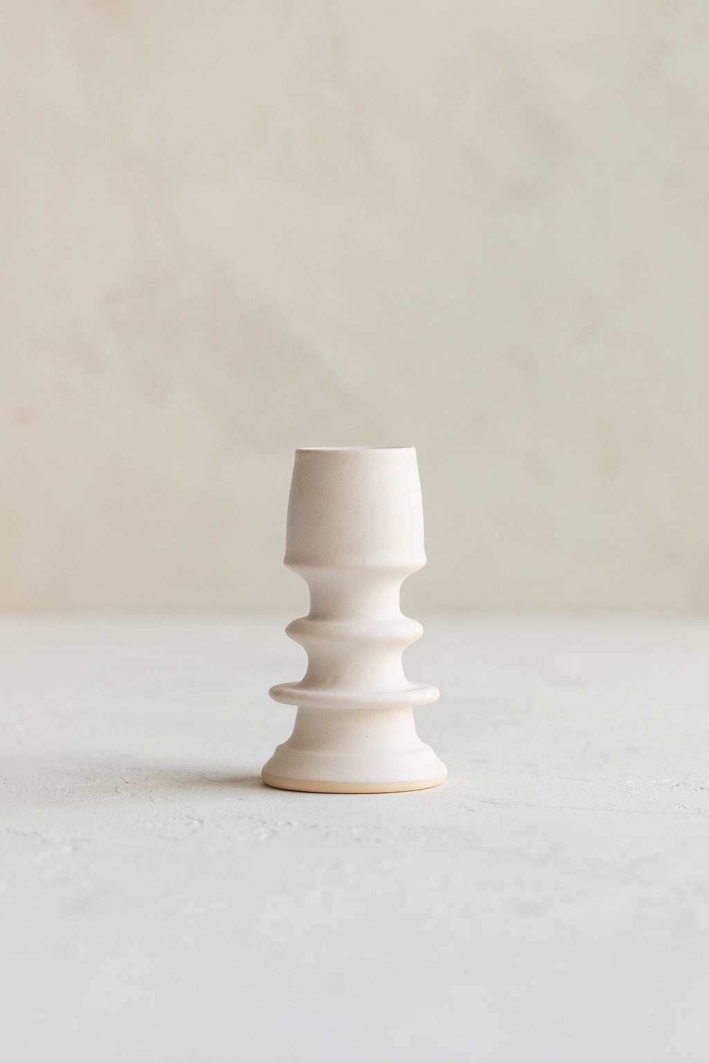 Grandmont Street Sculptural Candle Holder - White
