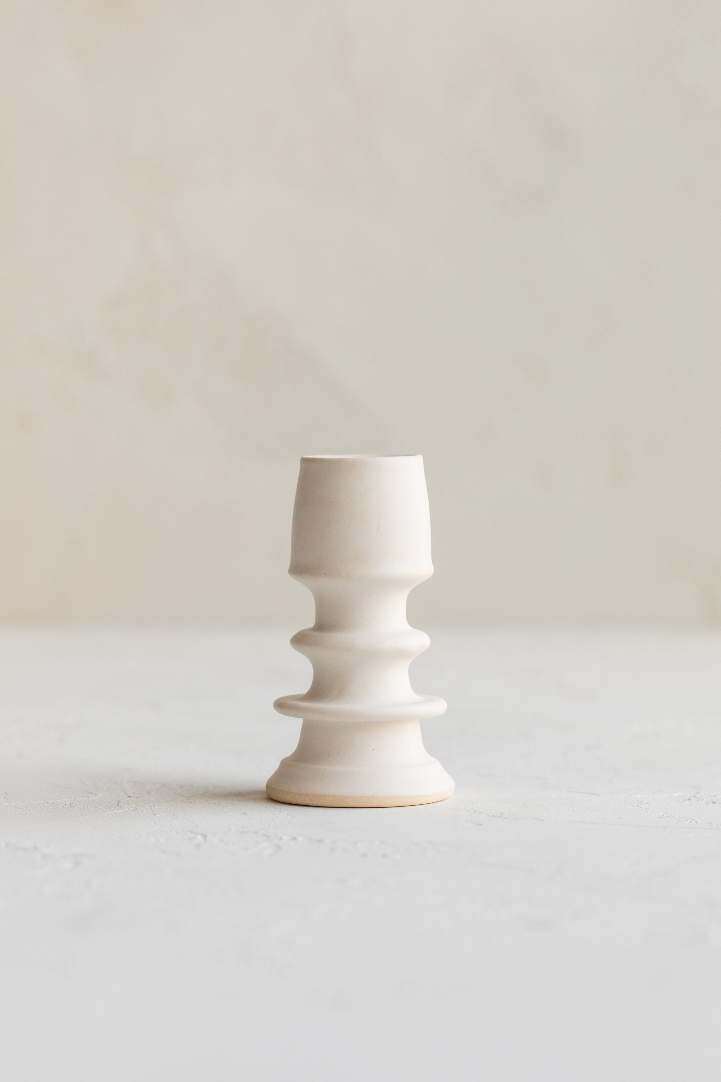 Grandmont Street Sculptural Candle Holder - White