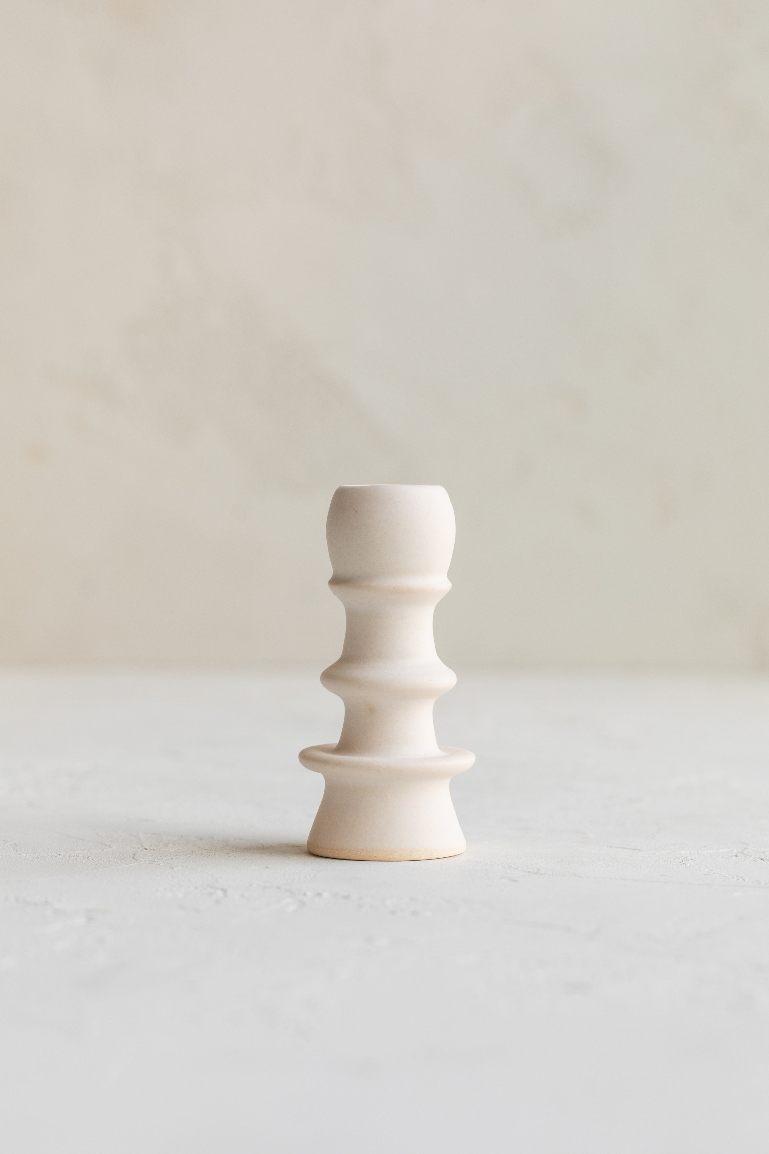 Grandmont Street Sculptural Candle Holder - White